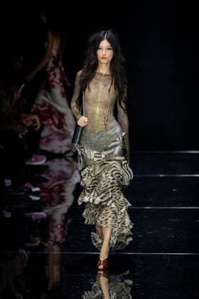 Roberto Cavalli fashion show during the Milan Fashion Week - Womenswear Spring Summer 2027 in Milan, Italy, on 24 September 2026. A model walks the runway at Roberto Cavalli fashion show during the Milan Fashion Week - Womenswear Spring Summer 2027 in Milan, Italy, on 24 September 2026., Credit:Stefano Costantino TTL Stefano Costantino Avalon Italy, Milan  Copyright: xStefanoxCostantinoxTTLx xStefanoxCostantinox xAvalonx 1137944514