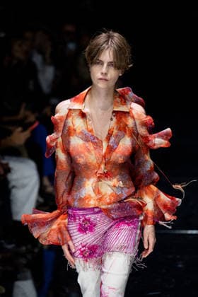 Roberto Cavalli fashion show during the Milan Fashion Week - Womenswear Spring Summer 2027 in Milan, Italy, on 24 September 2026. A model walks the runway at Roberto Cavalli fashion show during the Milan Fashion Week - Womenswear Spring Summer 2027 in Milan, Italy, on 24 September 2026., Credit:Stefano Costantino TTL Stefano Costantino Avalon Italy, Milan  Copyright: xStefanoxCostantinoxTTLx xStefanoxCostantinox xAvalonx 1137944563