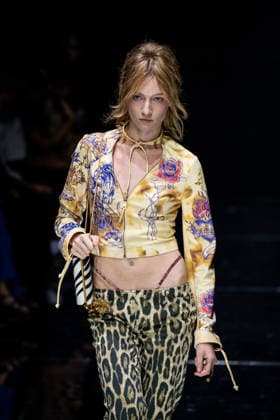 Roberto Cavalli fashion show during the Milan Fashion Week - Womenswear Spring Summer 2027 in Milan, Italy, on 24 September 2026. A model walks the runway at Roberto Cavalli fashion show during the Milan Fashion Week - Womenswear Spring Summer 2027 in Milan, Italy, on 24 September 2026., Credit:Stefano Costantino TTL Stefano Costantino Avalon Italy, Milan  Copyright: xStefanoxCostantinoxTTLx xStefanoxCostantinox xAvalonx 1137944524