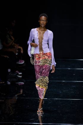 Roberto Cavalli fashion show during the Milan Fashion Week - Womenswear Spring Summer 2027 in Milan, Italy, on 24 September 2026. A model walks the runway at Roberto Cavalli fashion show during the Milan Fashion Week - Womenswear Spring Summer 2027 in Milan, Italy, on 24 September 2026., Credit:Stefano Costantino TTL Stefano Costantino Avalon Italy, Milan  Copyright: xStefanoxCostantinoxTTLx xStefanoxCostantinox xAvalonx 1137944527