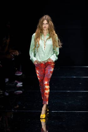Roberto Cavalli fashion show during the Milan Fashion Week - Womenswear Spring Summer 2027 in Milan, Italy, on 24 September 2026. A model walks the runway at Roberto Cavalli fashion show during the Milan Fashion Week - Womenswear Spring Summer 2027 in Milan, Italy, on 24 September 2026., Credit:Stefano Costantino TTL Stefano Costantino Avalon Italy, Milan  Copyright: xStefanoxCostantinoxTTLx xStefanoxCostantinox xAvalonx 1137944570