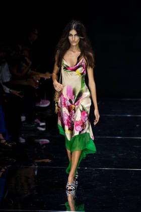 Roberto Cavalli fashion show during the Milan Fashion Week - Womenswear Spring Summer 2027 in Milan, Italy, on 24 September 2026. A model walks the runway at Roberto Cavalli fashion show during the Milan Fashion Week - Womenswear Spring Summer 2027 in Milan, Italy, on 24 September 2026., Credit:Stefano Costantino TTL Stefano Costantino Avalon Italy, Milan  Copyright: xStefanoxCostantinoxTTLx xStefanoxCostantinox xAvalonx 1137944532