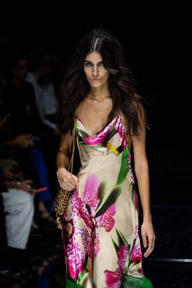Roberto Cavalli fashion show during the Milan Fashion Week - Womenswear Spring Summer 2027 in Milan, Italy, on 24 September 2026. A model walks the runway at Roberto Cavalli fashion show during the Milan Fashion Week - Womenswear Spring Summer 2027 in Milan, Italy, on 24 September 2026., Credit:Stefano Costantino TTL Stefano Costantino Avalon Italy, Milan  Copyright: xStefanoxCostantinoxTTLx xStefanoxCostantinox xAvalonx 1137944536