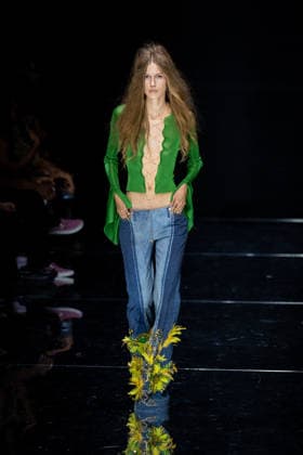 Roberto Cavalli fashion show during the Milan Fashion Week - Womenswear Spring Summer 2027 in Milan, Italy, on 24 September 2026. A model walks the runway at Roberto Cavalli fashion show during the Milan Fashion Week - Womenswear Spring Summer 2027 in Milan, Italy, on 24 September 2026., Credit:Stefano Costantino TTL Stefano Costantino Avalon Italy, Milan  Copyright: xStefanoxCostantinoxTTLx xStefanoxCostantinox xAvalonx 1137944540