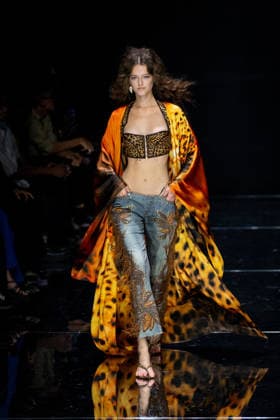 Roberto Cavalli fashion show during the Milan Fashion Week - Womenswear Spring Summer 2027 in Milan, Italy, on 24 September 2026. A model walks the runway at Roberto Cavalli fashion show during the Milan Fashion Week - Womenswear Spring Summer 2027 in Milan, Italy, on 24 September 2026., Credit:Stefano Costantino TTL Stefano Costantino Avalon Italy, Milan  Copyright: xStefanoxCostantinoxTTLx xStefanoxCostantinox xAvalonx 1137944627
