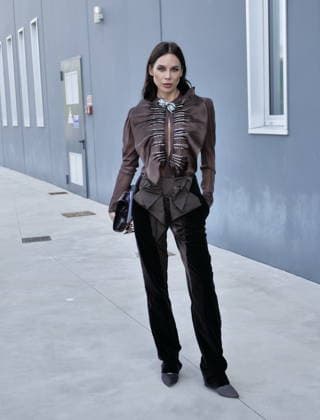 IPA88933013 - Milan, Milan Women s Fashion Week: Spring Summer 2026 2027 - Women s Fashion, Spring Summer 2026–2027 — Genny fashion show — Pictured: Guest  Copyright: xLucaxPontix xLucaPonti IpaAgencyx IPA88933013