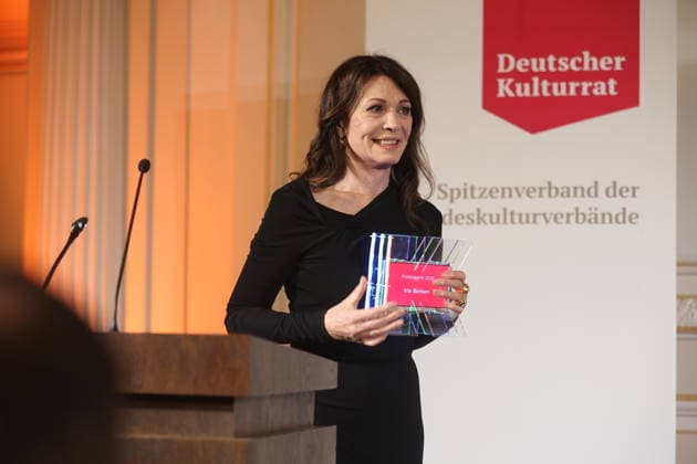 Iris Berben bei der Verleihung des Deutschen Kulturpolitikpreises 2026 an Iris Berben in der Staatsbibliothek zu Berlin. Berlin, 24.09.2026 Copyright: xAgenturxMatthiasxWehnertx xM.xGränzdörferx