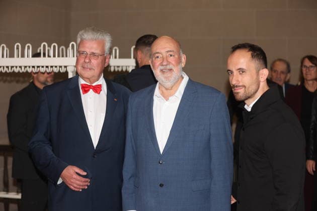 Christian Höppner, Ron Prosor und Igor Levit bei der Verleihung des Deutschen Kulturpolitikpreises 2026 an Iris Berben in der Staatsbibliothek zu Berlin. Berlin, 24.09.2026 Copyright: xAgenturxMatthiasxWehnertx xM.xGränzdörferx