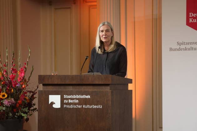 Marion Ackermann bei der Verleihung des Deutschen Kulturpolitikpreises 2026 an Iris Berben in der Staatsbibliothek zu Berlin. Berlin, 24.09.2026 Copyright: xAgenturxMatthiasxWehnertx xM.xGränzdörferx