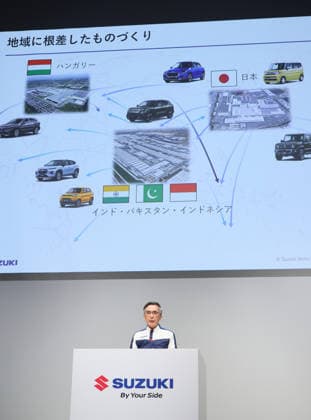 September 25, 2026, Tokyo, Japan - Japanese automaker Suzuki Motor president Toshihiro Suzuki speaks about the company s technology strategy for 10 years in Tokyo on Friday, September 25, 2026. Japan s small vehicle maker Suzuki announced to accelerate its multi-pathway approach for minimization of energy consumption. (photo by Yoshio Tsunoda AFLO)  aflo_350741690
