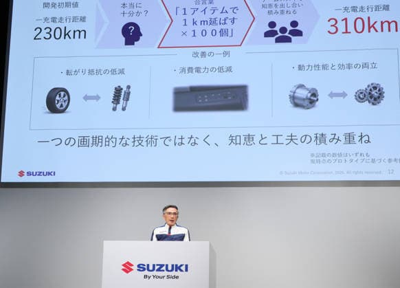 September 25, 2026, Tokyo, Japan - Japanese automaker Suzuki Motor president Toshihiro Suzuki speaks about the company s technology strategy for 10 years in Tokyo on Friday, September 25, 2026. Japan s small vehicle maker Suzuki announced to accelerate its multi-pathway approach for minimization of energy consumption. (photo by Yoshio Tsunoda AFLO)  aflo_350741691