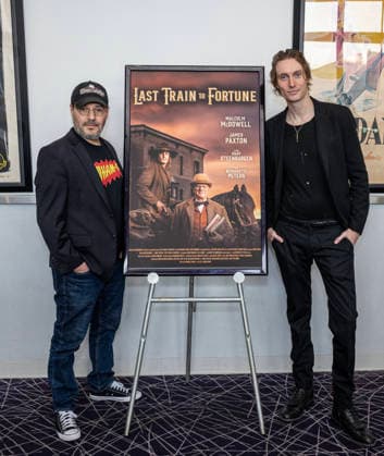 September 24, 2026, Dallas, Texas, U.S.A: Premier of Last Train to Fortune From L-R Director ADAM RIFKIN and JASON PAXTON (Son of the Late BILL PAXTON) in his starring roll as an Illiterate outlaw named JEDIDIAH DOOLEY Dallas U.S.A  - ZUMAm147 20260924_zap_m147_016 Copyright: xHossxMcBainx