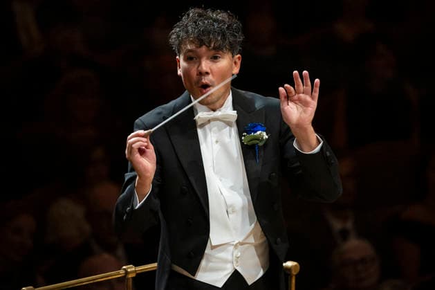 Opening concert of the 100th season of the Prague Radio Symphony Orchestra (SOCR) under the baton of its new chief conductor, Eliase Grandy, pictured, took place in Prague, Czech Republic, on September 24, 2026. (CTKxPhoto MichalxKamaryt) CTKPhotoP2026092410466  CTKPhotoP2026092410466