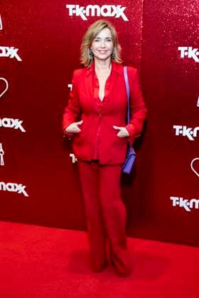 ABB TKMAXX- Tina Ruland roter Hosenanzug zu Gast auf dem roten Teppich bei der Neueroeffnung der TK Maxx Filiale am Alexanderplatz am 24.09.2026 in Berlin Berlin Deutschland