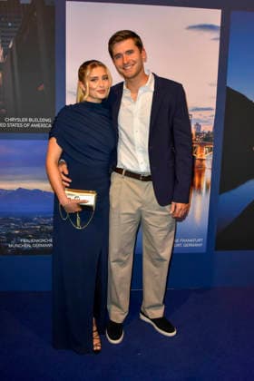 ABB GUERLAIN- Luna Schweiger mit Freund Lucas Wenz Springreiter zu Gast bei der Feier Event des Launch der Marke Maision Guerlain im Lofthouse am 24.09.2026 in Duesseldorf - Guerlain ist ein franzoesischer Kosmetikkonzern NRW Deutschland