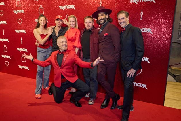 Ross Antony, Betty Taube, Joel Mattli, Isabel Edvardsson, Gustav Schaefer, Massimo Sinato und Christina Polanc - Wiedereroeffnung nach Erweiterung des TK Maxx Stores unter dem CODE RED Night am Alexanderplatz in Berlin am 24.09.2026. TK Maxx Store Re-Opening