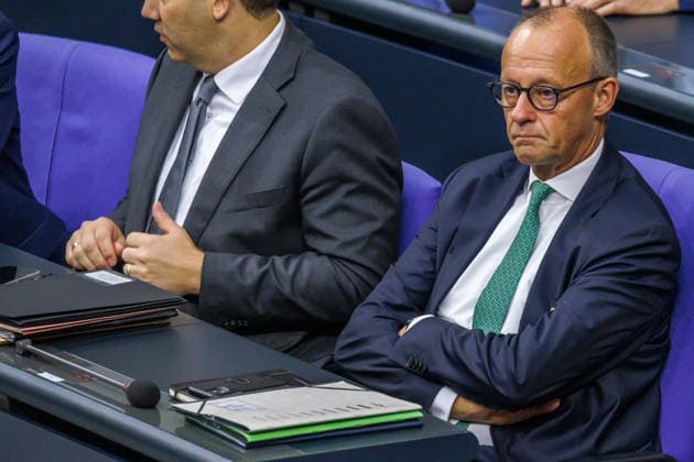 Bundestag Bundeskanzler Friedrich Merz (CDU) im Deutschen Bundestag am 25.09.26 in Berlin. Berlin Berlin Deutschland Bundestag