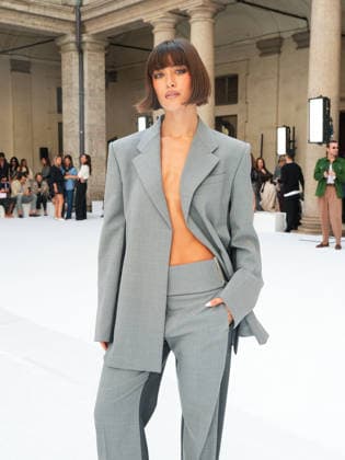 IPA88951387 - Milan, Milan Women™s Fashion Week Spring Summer 2027 - Women™s Fashion, Spring Summer 2027 - SPORTMAX fashion show - guests pictured: Carlota Pitarch  Copyright: xRiccardoxGiordanox xRiccardoxGiordanox IPA88951387