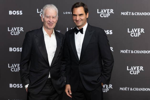 Sports stars attend the Laver Cup Opening Night Gala at Magazine London in London, England Featuring: John Mcenroe and Roger Federer Where: London, Greater London, United Kingdom When: 24 Sep 2026 Credit: Alex Cropper Cover Images **Mandatory Credit: Alex Cropper Cover Images** EDITORIAL USE ONLY. NOT FOR USE BY NEWSPAPERS BASED IN THE UK. Copyright: xx coverimg56056895