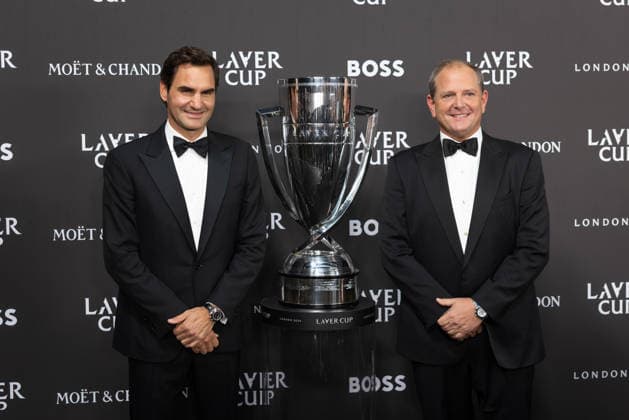 Sports stars attend the Laver Cup Opening Night Gala at Magazine London in London, England Featuring: Roger Federer Where: London, Greater London, United Kingdom When: 24 Sep 2026 Credit: Alex Cropper Cover Images **Mandatory Credit: Alex Cropper Cover Images** EDITORIAL USE ONLY. NOT FOR USE BY NEWSPAPERS BASED IN THE UK. Copyright: xx coverimg56056911