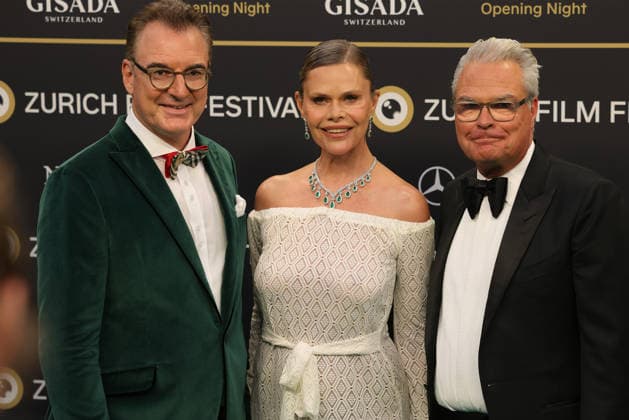 22. Zurich Film Festival 2026 Christian Jungen, Irina Beller und Thomas Dürr auf dem grünen Teppich. Opening Night des 22. Zurich Film Festivals am 24.09.2026 im Kongresshaus Zürich. Kanton Zürich, Schweiz.