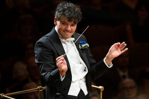 Opening concert of the 100th season of the Prague Radio Symphony Orchestra (SOCR) under the baton of its new chief conductor, Eliase Grandy, pictured, took place in Prague, Czech Republic, on September 24, 2026. (CTKxPhoto MichalxKamaryt) CTKPhotoP2026092505203  CTKPhotoP2026092505203