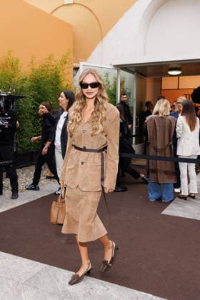 IPA88955163 - Milan, Milan Women™s Fashion Week Spring Summer 2027 - Women™s Fashion, Spring Summer 2027 - Tod™s fashion show - guests - Pictured: Laila Hasanovic  Copyright: xCinziaxCamelax xx IPA88955163