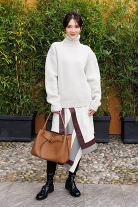 IPA88955473 - Milan, Milan Women™s Fashion Week Spring Summer 2027 - Women™s Fashion, Spring Summer 2027 - Tod™s fashion show - guests - In the photo: Elva Ni  Copyright: xCinziaxCamelax xx IPA88955473