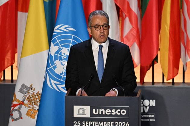 IPA88958175 - France, Paris, Vatican, September 25, 2026 Pope Leo XIV visits UNESCO Headquarters during his apostolic journey to France. Photo by Alessia Giuliani Catholipressphoto  Copyright: xx xAlessiaxGiuliani Catholipressphotox IPA88958175