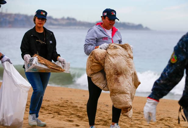 Valparaíso, September 25, 2026—With the participation of volunteers from educational institutions and public and private organizations, International Beach Cleanup Day will be commemorated with a trash and debris cleanup operation at Caleta Portales Beach, Manuel Lema Aton, Chile, Valparaiso, Chile Aton 1193986  Copyright: MANUELxLEMA ATONxCHILE