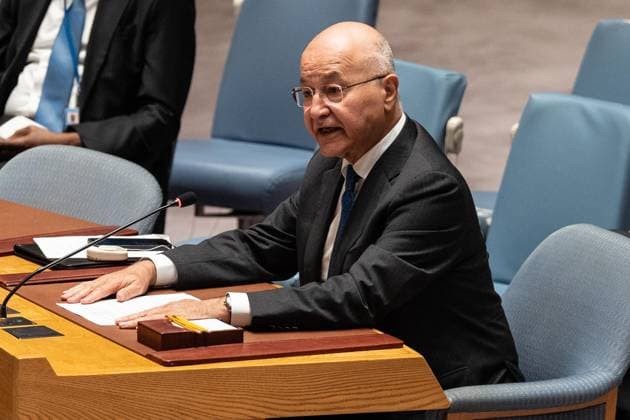 September 25, 2026, Bronx, New York, USA: Barham Salih, United Nations High Commissioner for Refugees briefs Security Council during meeting at United Nations Headquarters in New York, NY on September 25, 2026. Bronx USA  - ZUMAr339 20260925_znp_r339_007 Copyright: xLevxRadinx