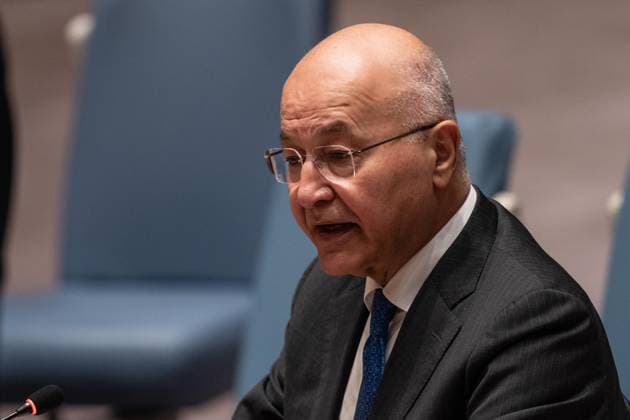 September 25, 2026, Bronx, New York, USA: Barham Salih, United Nations High Commissioner for Refugees briefs Security Council during meeting at United Nations Headquarters in New York, NY on September 25, 2026. Bronx USA  - ZUMAr339 20260925_znp_r339_013 Copyright: xLevxRadinx