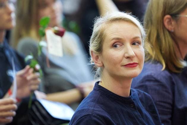 Landesparteitag der Partei Die Linke ** NUR FÜR REDAKTIONELLE ZWECKE ** EDITORIAL USE ONLY **<p>Ines Schwerdtner (Die Linke), Bundesvorsitzende, kommt zum Landesparteitag ihrer Partei. Deutschland Berlin Berlin Copyright: JörgxCarstensen