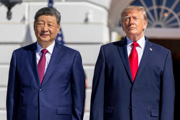 US President Trump and Chinese President Xi attend a tea at the White House Chinese President Xi Jinping and US President Donald Trump on the South Portico prior to a tea at the White House in Washington, DC, USA, 24 September 2026. President Xi’s three-day state visit is his first to DC in 11 years. WASHINGTON DISTRICT OF COLUMBIA United States  Copyright: xPool ABACAx