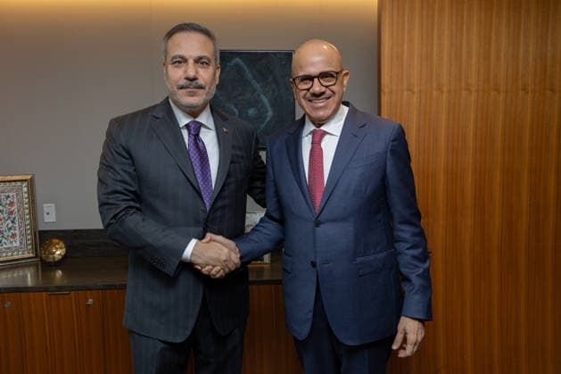 Turkish Foreign Minister Hakan Fidan NEW YORK, UNITED STATES - SEPTEMBER 25: Turkish Foreign Minister Hakan Fidan (L) meets with Bahraini Foreign Minister Abdullatif bin Rashid Al Zayani (R) on the sidelines of the high-level week of the 81st United Nations General Assembly in New York, United States, on September 25, 2026. Mustafa Hatipoglu Anadolu New York United States. Editorial use only. Please get in touch for any other usage.  Copyright: x2026xAnadoluxMustafaxHatipoglux
