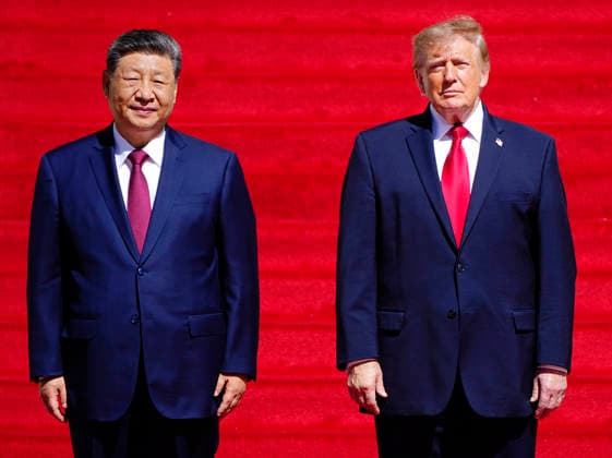 Chinese President Xi Jinping is welcomed to the National Archives by President Donald Trump in Washington DC on Friday, September 25, 2026. Xi is on the final day of an official three-day state visit to the U.S.  WAP20260925717 BONNIExCASH
