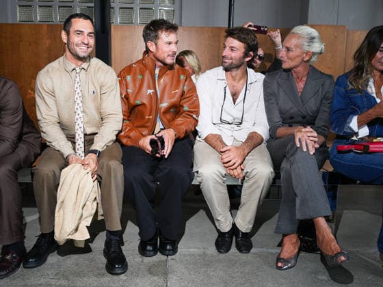 IPA88962228 - Milan, Milan Women™s Fashion Week Spring Summer 2027 - Women™s Fashion, Spring Summer 2027 - Elisabetta Franchi fashion show - guests pictured: Paolo Stella, Jean Georges D Orazio, guest  Copyright: xRiccardoxGiordanox xRiccardoxGiordanox IPA88962228