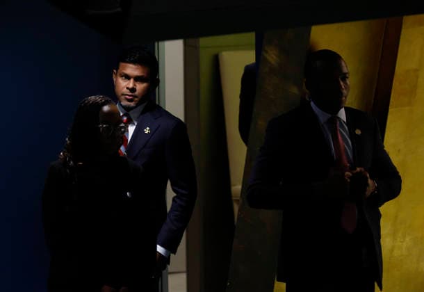 Maldives Vice President Hussain Mohamed Latheef speaks at the UN General Assembly 81st session General Debate in UN General Assembly Hall at the United Nations Headquarters on Friday, September 25, 2026 in New York City.  NYP20260925101 JOHNxANGELILLO