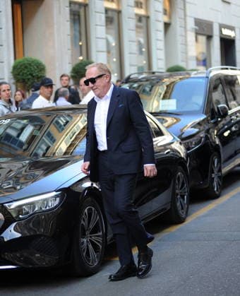 RECORD DATE NOT STATED IPA88963015 - Milan—photo by Mimmo Carriero—After the Gucci fashion show, François Henry Pinault arrives downtown and heads to his hotel  Copyright: xx xx IPA88963015
