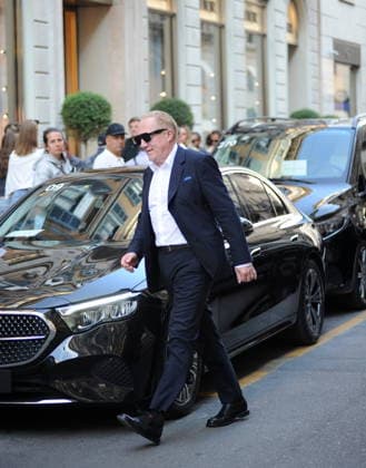 RECORD DATE NOT STATED IPA88963016 - Milan—photo by Mimmo Carriero—After the Gucci fashion show, François Henry Pinault arrives downtown and heads to his hotel  Copyright: xx xx IPA88963016