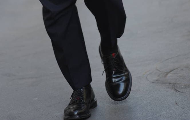 RECORD DATE NOT STATED IPA88963024 - Milan—photo by Mimmo Carriero—After the Gucci fashion show, François Henry Pinault arrives downtown and heads to his hotel  Copyright: xx xx IPA88963024