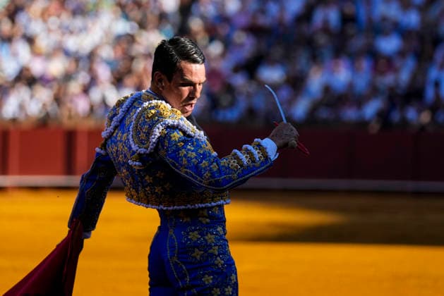 Second Subscription Bullfight of the San Miguel Fair in Seville: José María Manzanares during the second subscription bullfight of the San Miguel Fair at the Real Maestranza de Caballería on September 25, 2026, in Seville, Andalusia, Spain José María Manzanares, Alejandro Talavante, and Juan Ortega fought bulls from Puerto de San Lorenzo and Ventana de San Lorenzo during the first subscription bullfight of the San Miguel Fair on September 25, 2026, in Seville, Andalusia, Spain  Copyright: xJoaquinxCorcherox 7800427