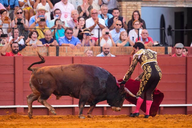 Second Subscription Bullfight of the San Miguel Fair in Seville: Alejandro Talavante during the second subscription bullfight of the San Miguel Fair at the Real Maestranza de Caballería on September 25, 2026, in Seville, Andalusia, Spain José María Manzanares, Alejandro Talavante, and Juan Ortega fought bulls from Puerto de San Lorenzo and Ventana de San Lorenzo during the first subscription bullfight of the San Miguel Fair on September 25, 2026, in Seville, Andalusia, Spain  Copyright: xJoaquinxCorcherox 7800455