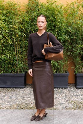 IPA88955071 - Milan, Milan Women™s Fashion Week Spring Summer 2027 - Women™s Fashion, Spring Summer 2027 - Tod™s fashion show - guests - Pictured: Madie Poullet  Copyright: xCinziaxCamelax xx IPA88955071