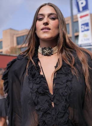 IPA88974169 - Milan, Milan Women’s Fashion Week: Spring Summer 2026 2027 — Women’s Fashion, Spring Summer 2026–2027 — Blumarine fashion show — Pictured: Gaia Gozzi  Copyright: xLucaxPontix xLucaPonti IpaAgencyx IPA88974169