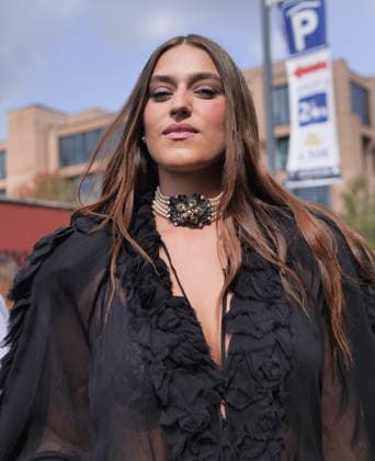 IPA88974163 - Milan, Milan Women’s Fashion Week: Spring Summer 2026 2027 - Women’s Fashion, Spring Summer 2026–2027 - Blumarine fashion show - Pictured: Gaia Gozzi  Copyright: xLucaxPontix xLucaPonti IpaAgencyx IPA88974163