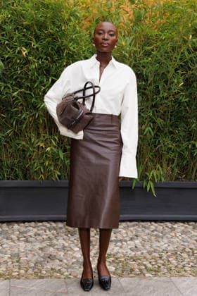 IPA88963238 - Milan, Milan Women™s Fashion Week Spring Summer 2027 - Women™s Fashion, Spring Summer 2027 - Tod™s fashion show - guests - Pictured: Amina Ladymya.  Copyright: xCinziaxCamelax xx IPA88963238