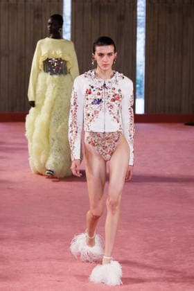 IPA88975624 - Milan, Milan Women™s Fashion Week Spring Summer 2027 - Women™s Fashion, Spring Summer 2027 - Blumarine fashion show - guests - Pictured: model  Copyright: xCinziaxCamelax xx IPA88975624