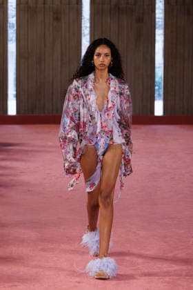 IPA88975472 - Milan, Milan Women™s Fashion Week Spring Summer 2027 - Women™s Fashion, Spring Summer 2027 - Blumarine fashion show - guests - Pictured: model  Copyright: xCinziaxCamelax xx IPA88975472