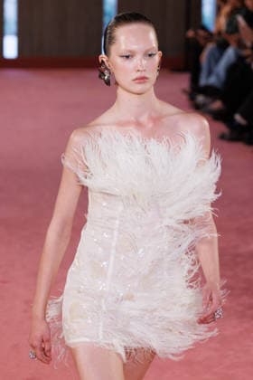 IPA88975592 - Milan, Milan Women™s Fashion Week Spring Summer 2027 - Women™s Fashion, Spring Summer 2027 - Blumarine fashion show - guests - Pictured: model  Copyright: xCinziaxCamelax xx IPA88975592